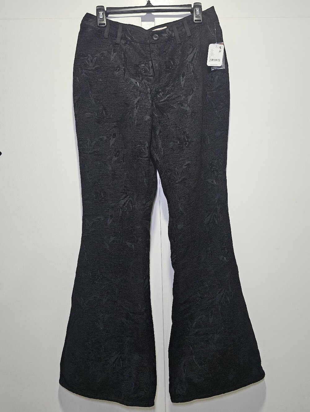 NWT Free People Floral Burnout Vevelt Flare Pants, Size 8